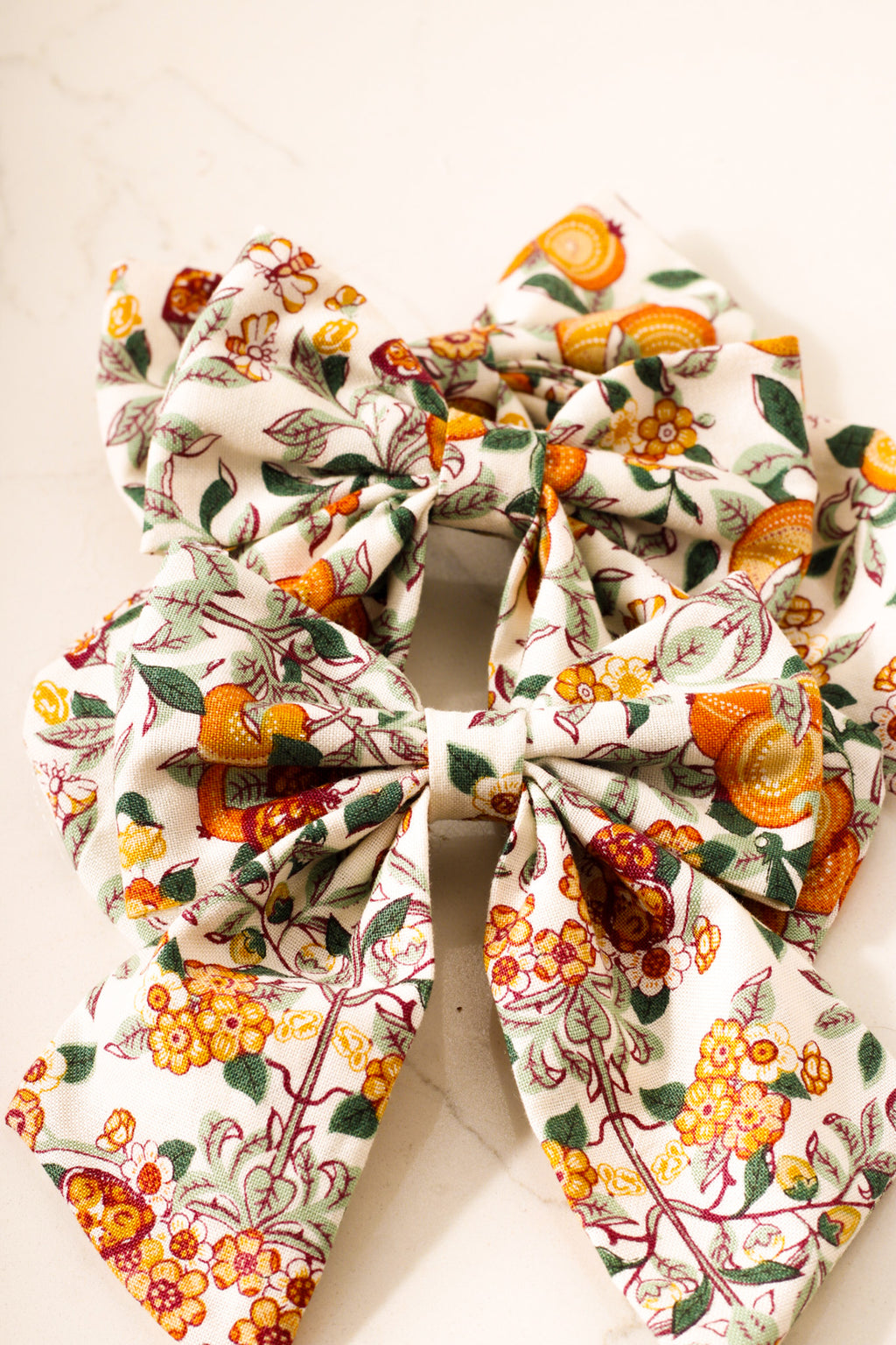 Orange Grove Mini Hair Bow