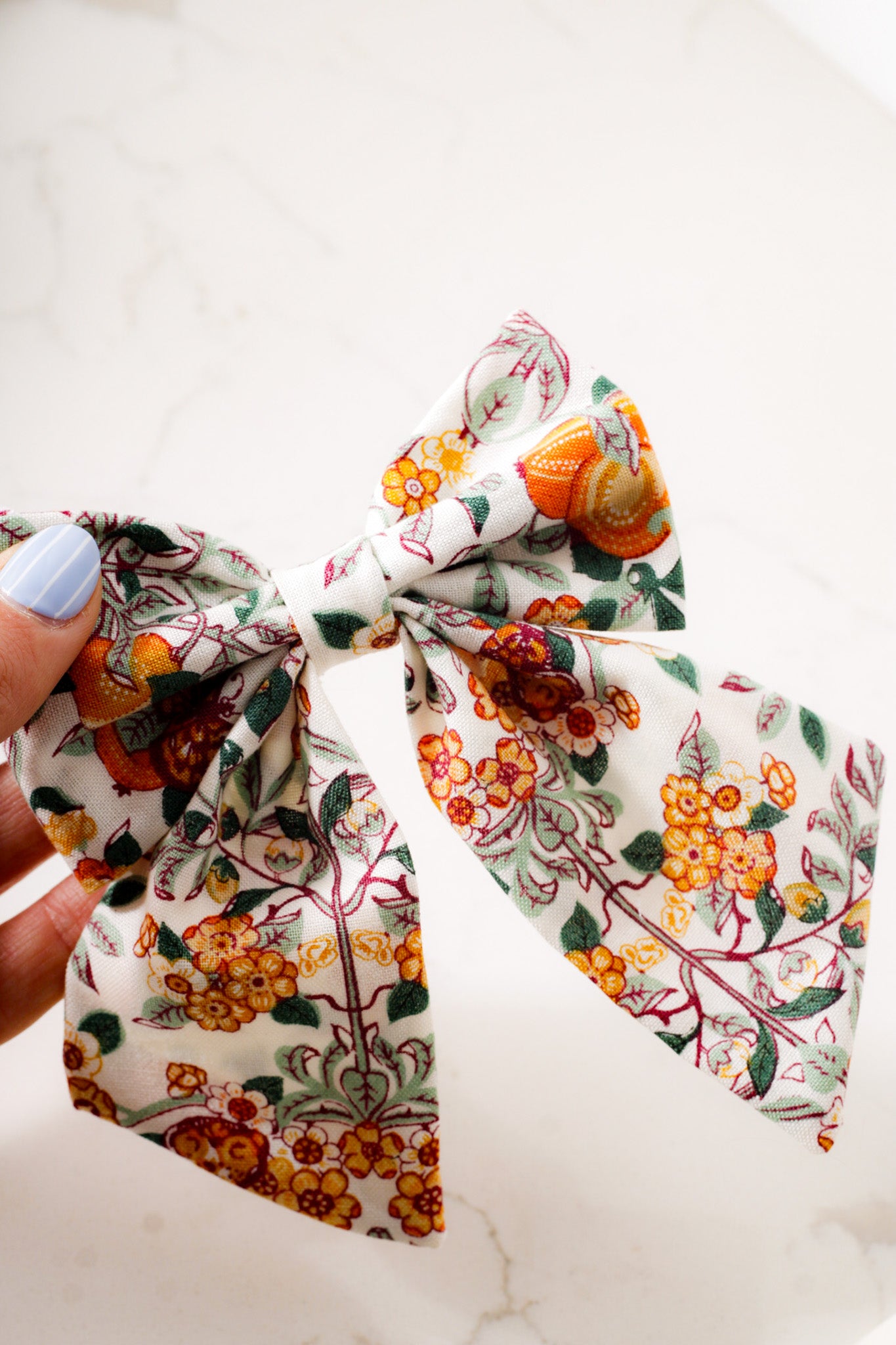 Orange Grove Mini Hair Bow