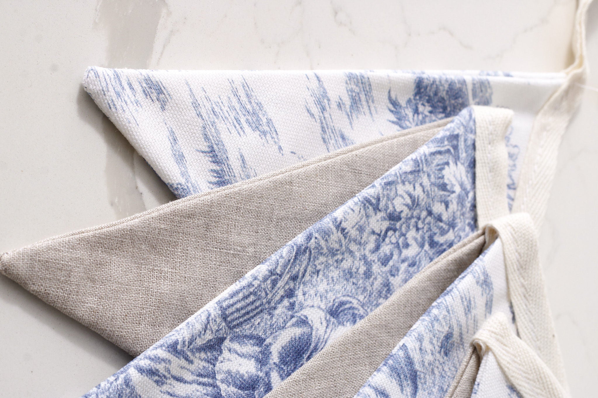 French Toile and Linen Bunting