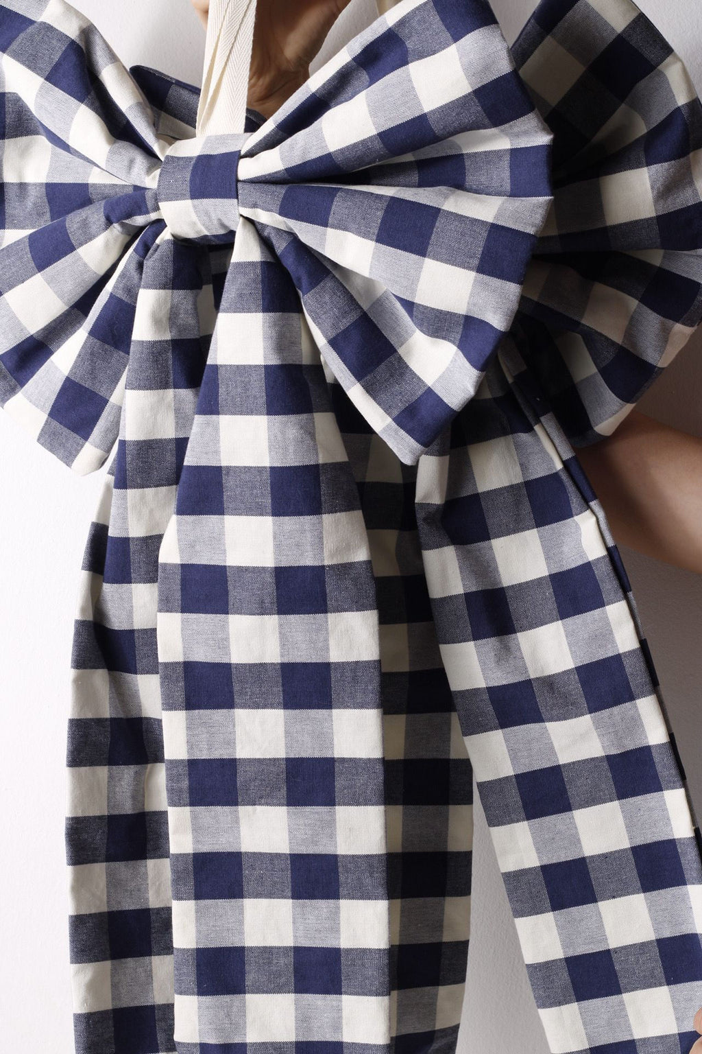 Jumbo Blue Check Bow