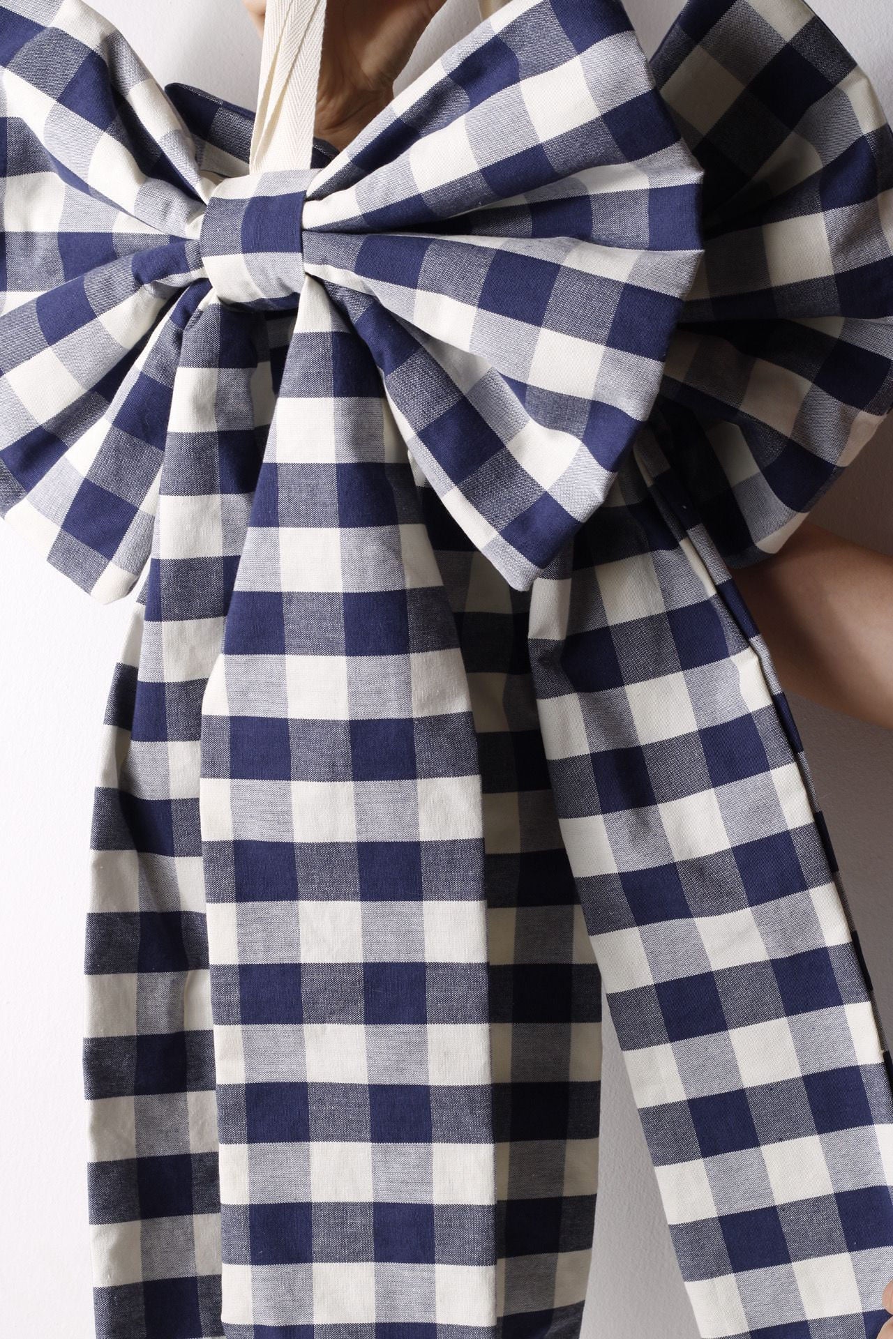 Jumbo Blue Check Bow
