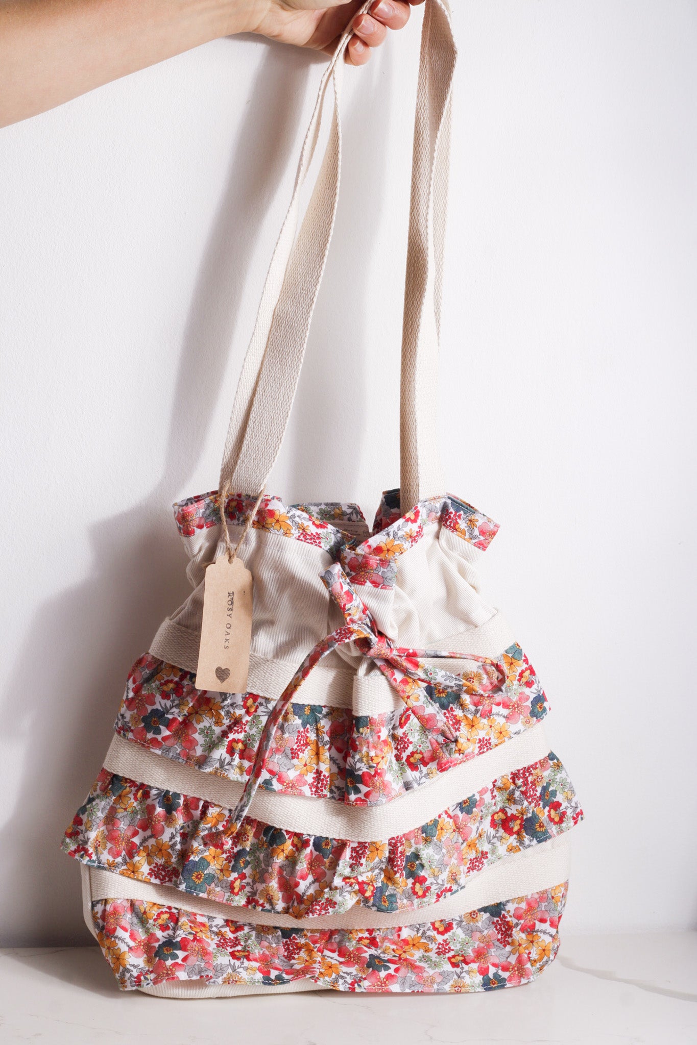 Autumn Ruffles Drawstring Bag