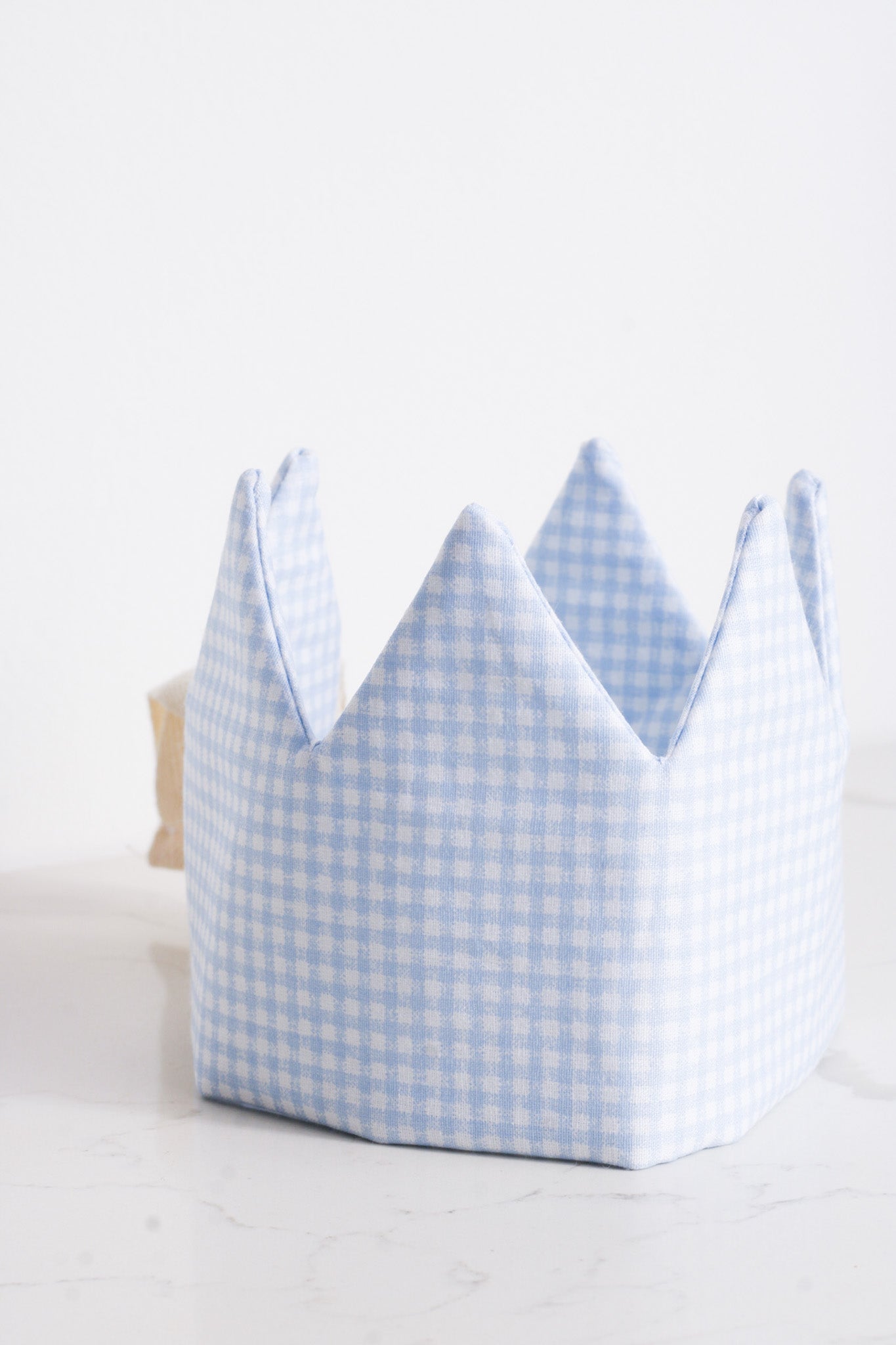Blue Gingham Crown