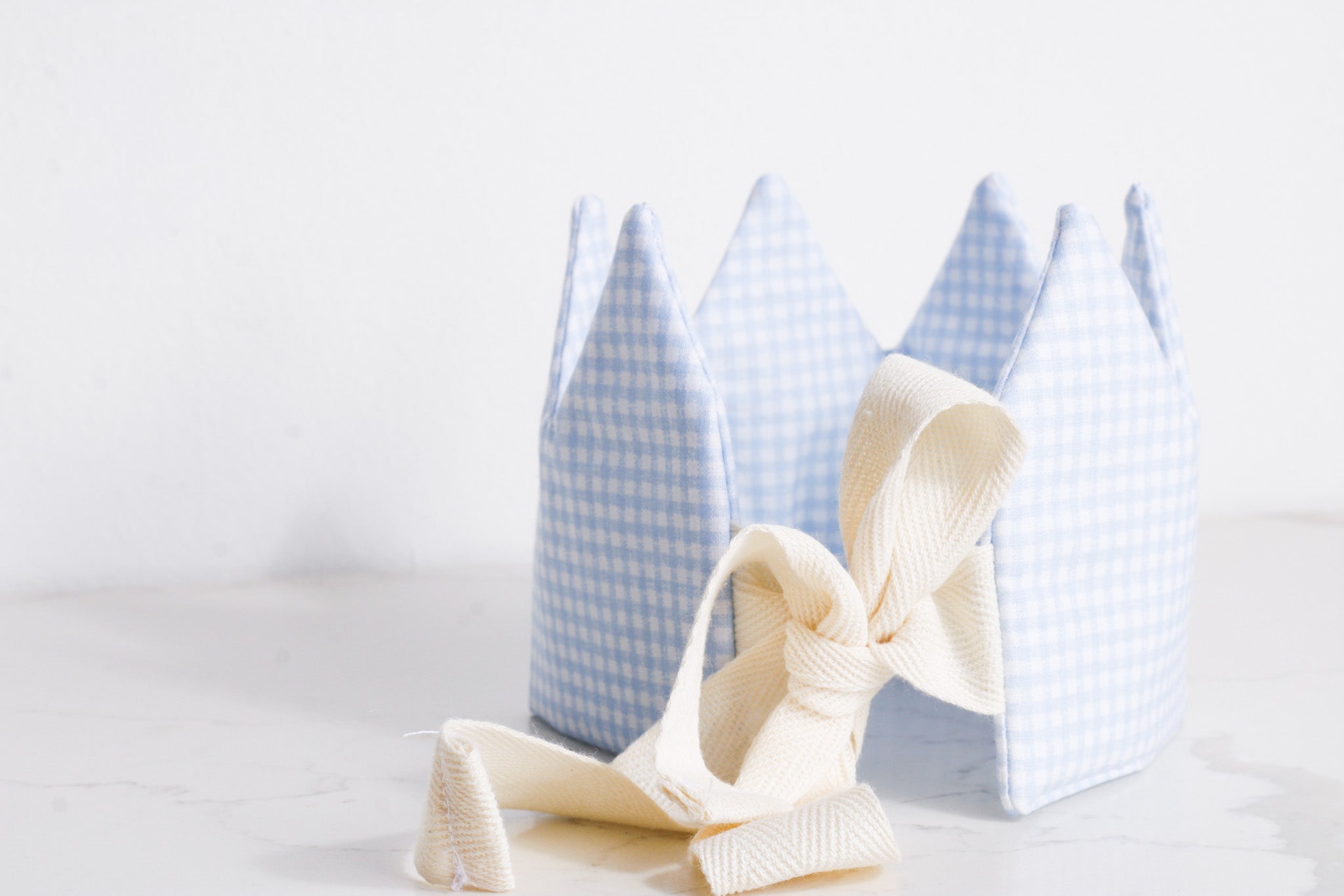Blue Gingham Crown